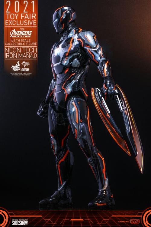 Avengers: Infinity War MMS597D39 Neon Tech Iron Man 4.0 1/6th Scale 2021 Toy Fair Exclusive Collectible Figure Gallery Image 15