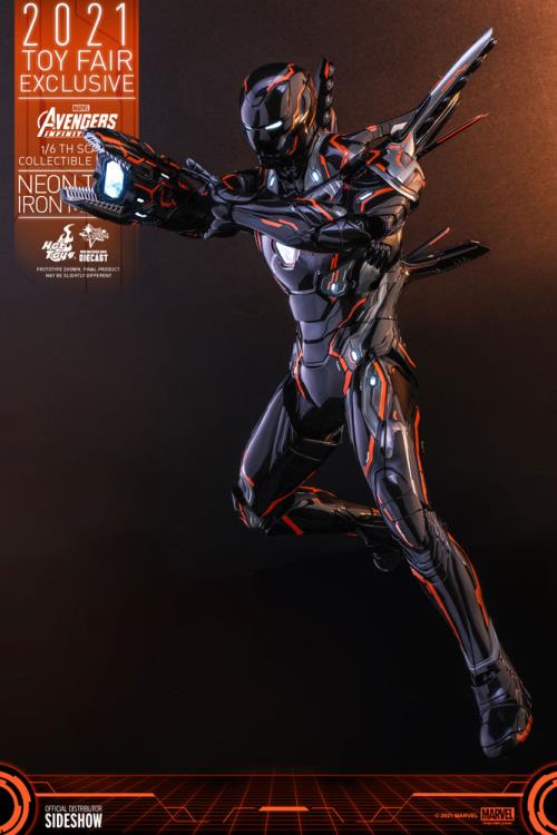 Avengers: Infinity War MMS597D39 Neon Tech Iron Man 4.0 1/6th Scale 2021 Toy Fair Exclusive Collectible Figure Gallery Image 12