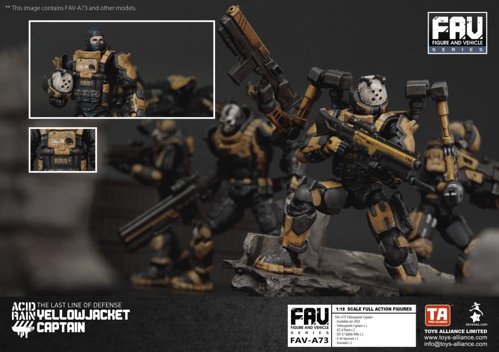 Acid Rain FAV-A73 Yellowjacket Captain Action Figure Gallery Image 6