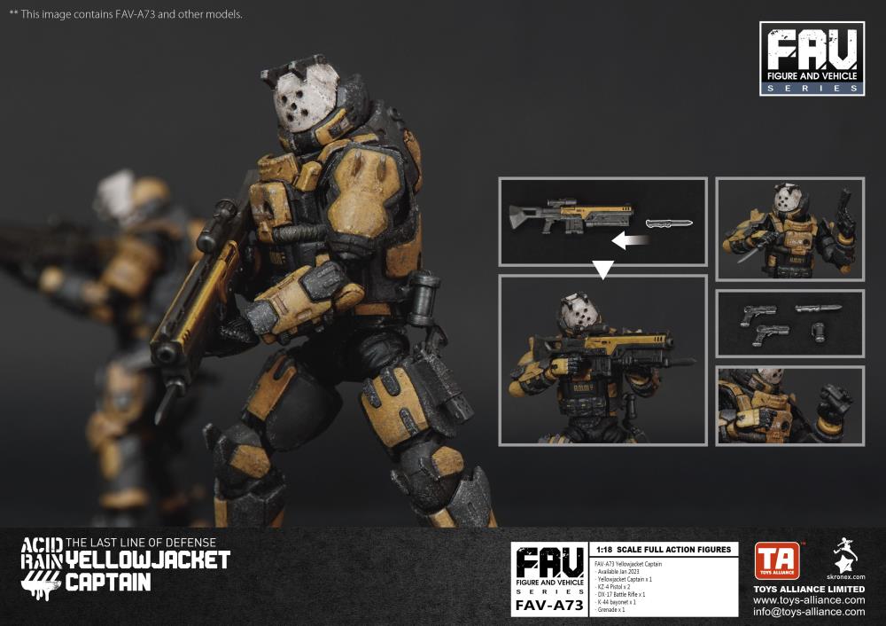 Acid Rain FAV-A73 Yellowjacket Captain Action Figure Gallery Image 5