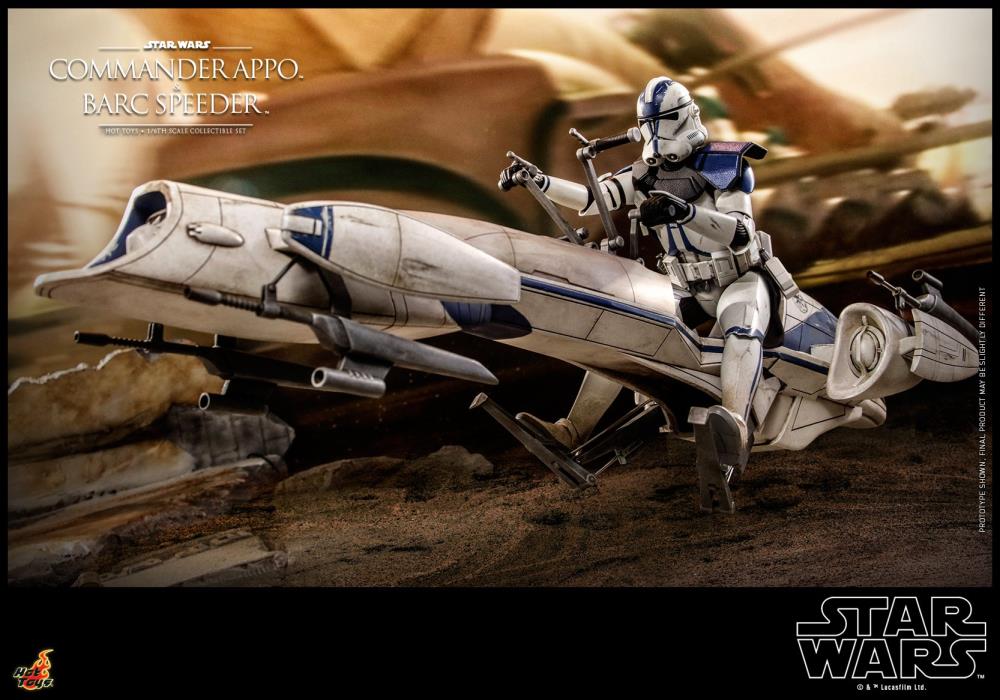 Star Wars: The Clone Wars TMS076 Commander Appo & BARC Speeder 1/6th Scale Collectible Figure Set Gallery Image 14