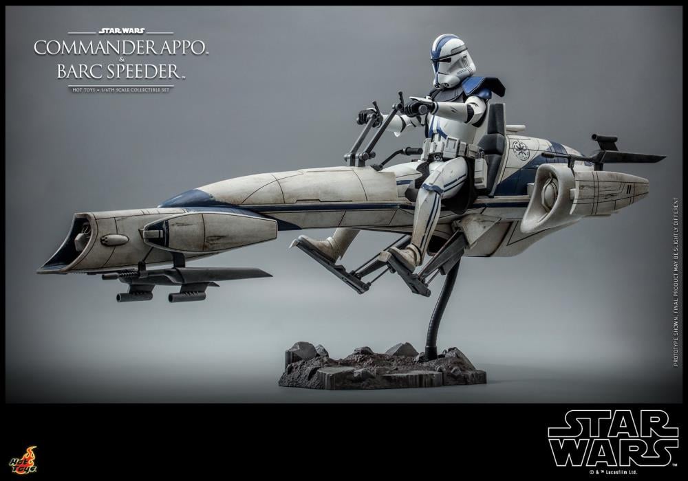 Star Wars: The Clone Wars TMS076 Commander Appo & BARC Speeder 1/6th Scale Collectible Figure Set Gallery Image 6