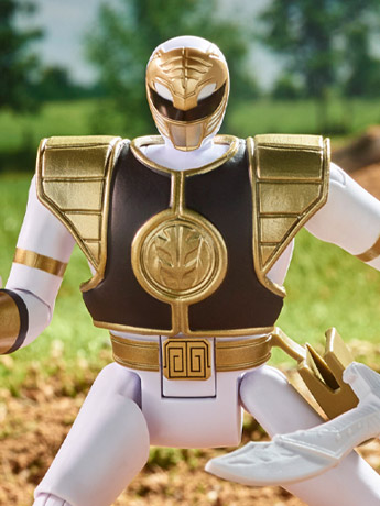 Mighty Morphin Power Rangers Retro Morphin White Ranger Exclusive Figure Gallery Image 2