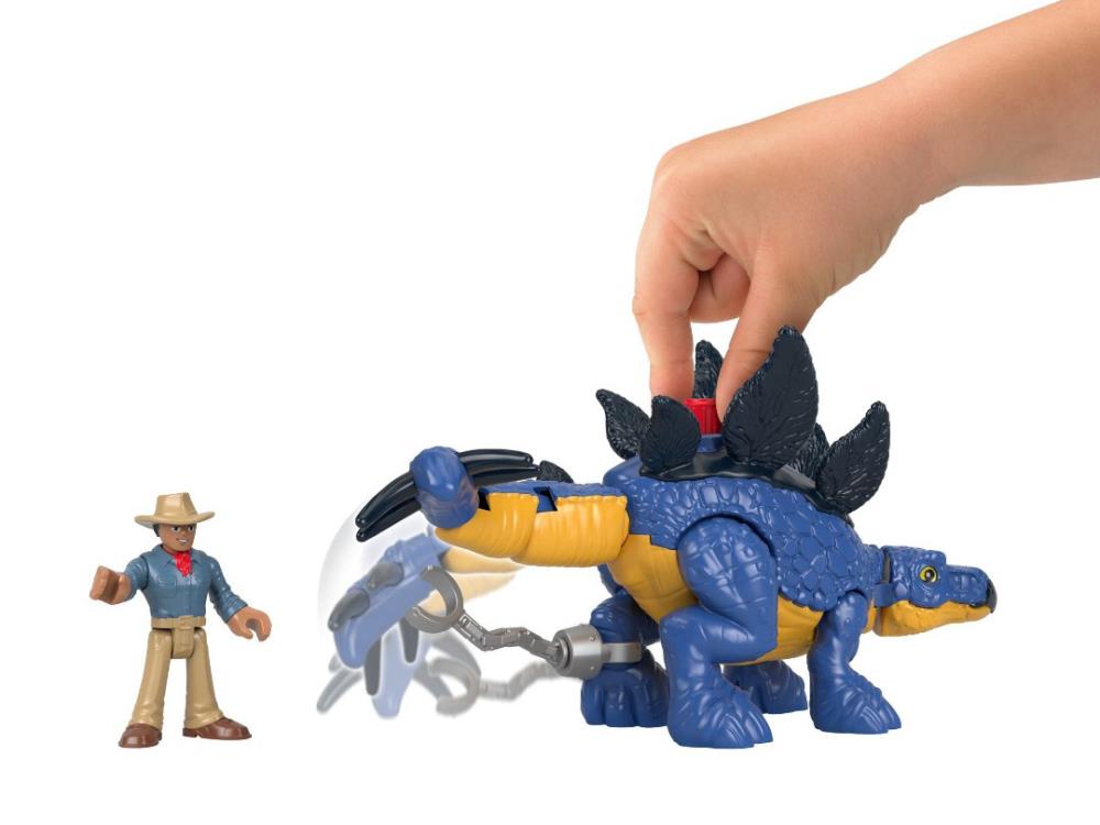 Jurassic World: Dominion Imaginext Stegosaurus & Dr. Grant Figure Set Gallery Image 3