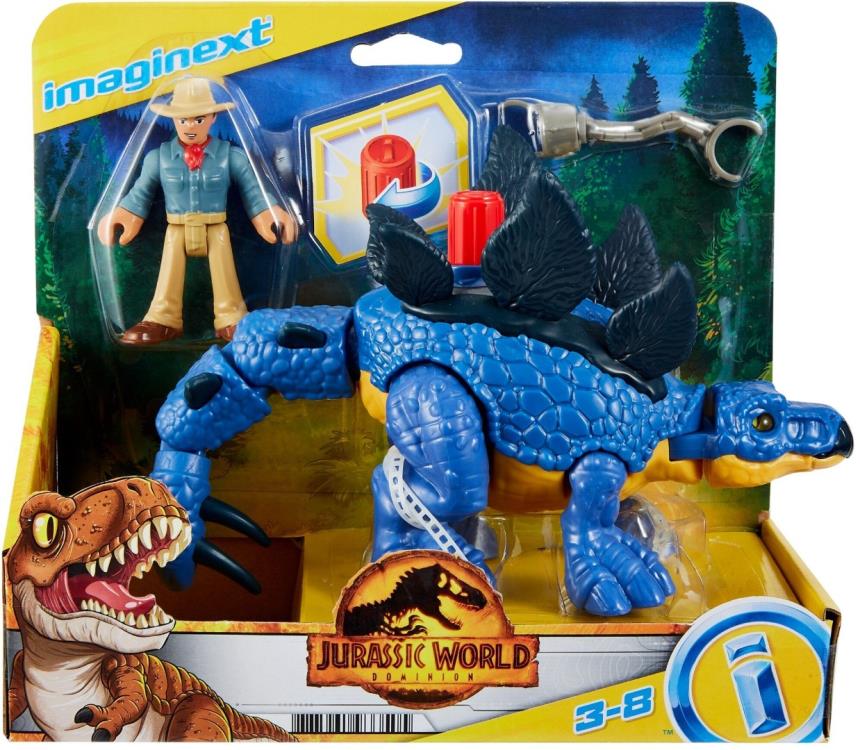 Jurassic World: Dominion Imaginext Stegosaurus & Dr. Grant Figure Set Gallery Image 6