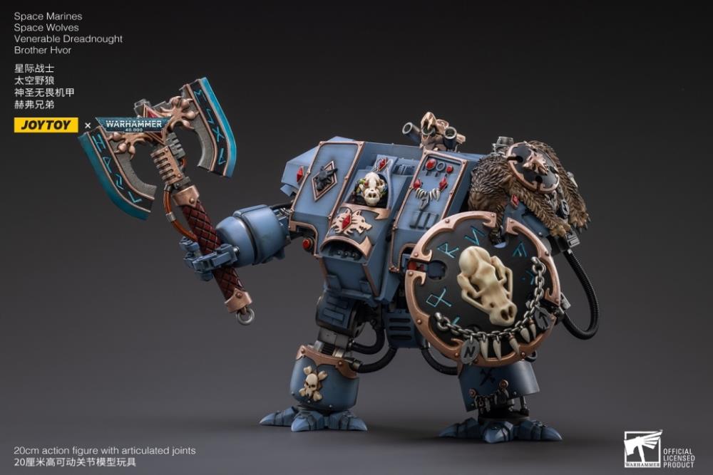 Warhammer 40K Space Marines Space Wolves Venerable Dreadnought Brother Hvor 1/18 Scale Figure Gallery Image 9