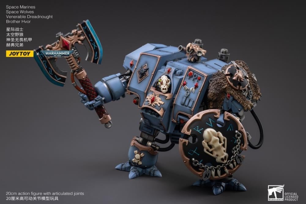 Warhammer 40K Space Marines Space Wolves Venerable Dreadnought Brother Hvor 1/18 Scale Figure Gallery Image 10
