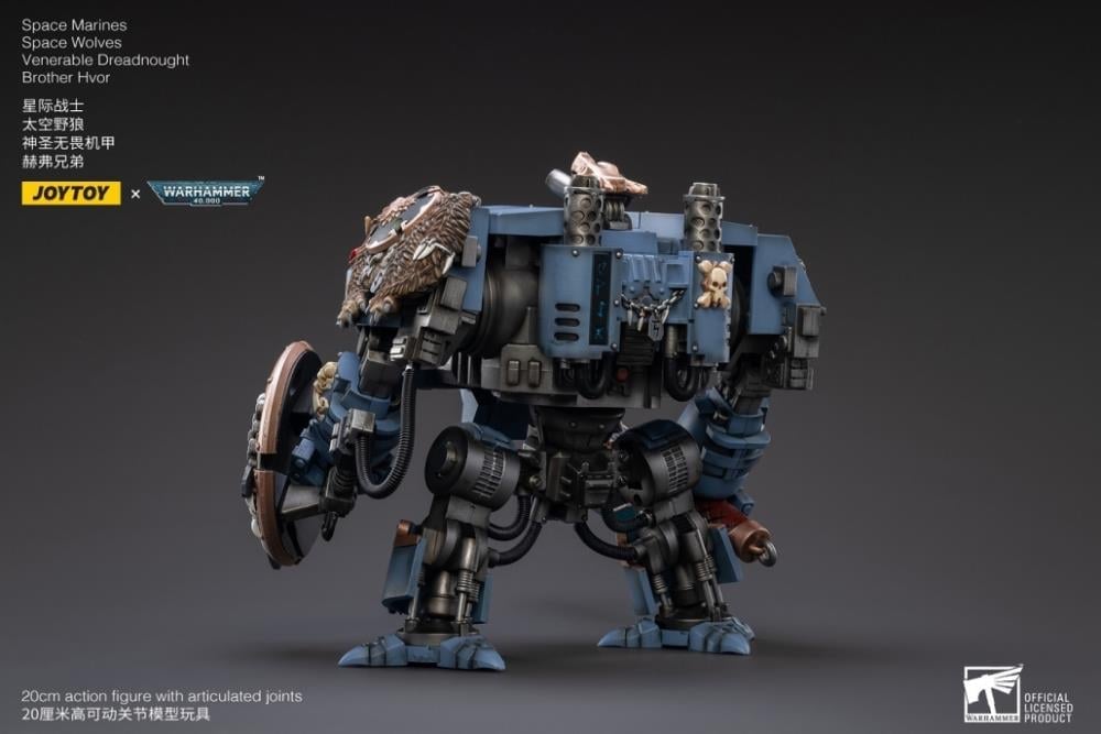 Warhammer 40K Space Marines Space Wolves Venerable Dreadnought Brother Hvor 1/18 Scale Figure Gallery Image 6