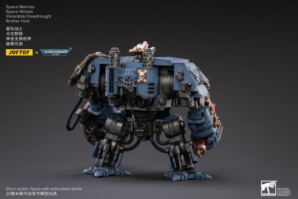 Warhammer 40K Space Marines Space Wolves Venerable Dreadnought Brother Hvor 1/18 Scale Figure Gallery Image 7