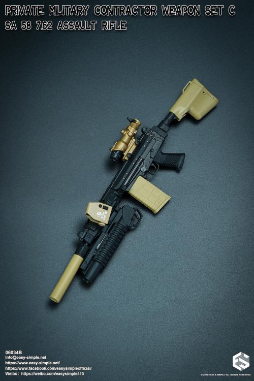 Private Military Contractor Weapon Set C SA 58 7.62 Assault Rifle (Ver. B) 1/6 Scale Accessory Set Gallery Image 4