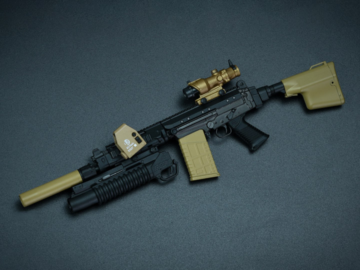 Private Military Contractor Weapon Set C SA 58 7.62 Assault Rifle (Ver. B) 1/6 Scale Accessory Set Gallery Image 1