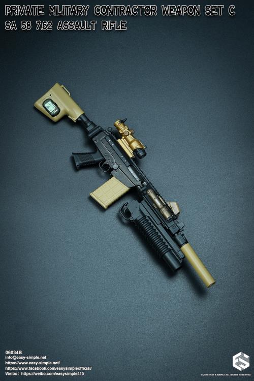 Private Military Contractor Weapon Set C SA 58 7.62 Assault Rifle (Ver. B) 1/6 Scale Accessory Set Gallery Image 5