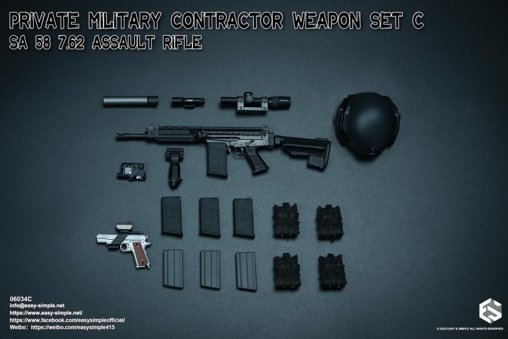 Private Military Contractor Weapon Set C SA 58 7.62 Assault Rifle (Ver. C) 1/6 Scale Accessory Set Gallery Image 6