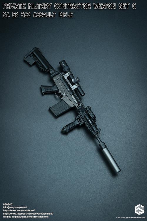 Private Military Contractor Weapon Set C SA 58 7.62 Assault Rifle (Ver. C) 1/6 Scale Accessory Set Gallery Image 5