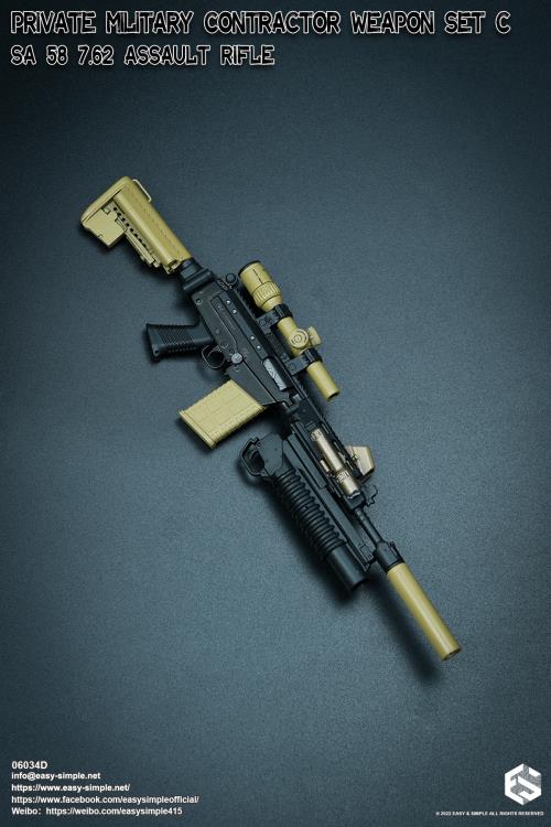 Private Military Contractor Weapon Set C SA 58 7.62 Assault Rifle (Ver. D) 1/6 Scale Accessory Set Gallery Image 5