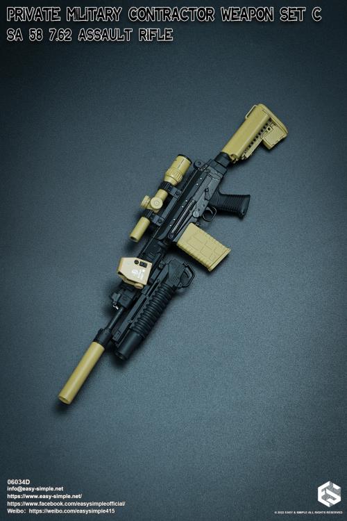 Private Military Contractor Weapon Set C SA 58 7.62 Assault Rifle (Ver. D) 1/6 Scale Accessory Set Gallery Image 4