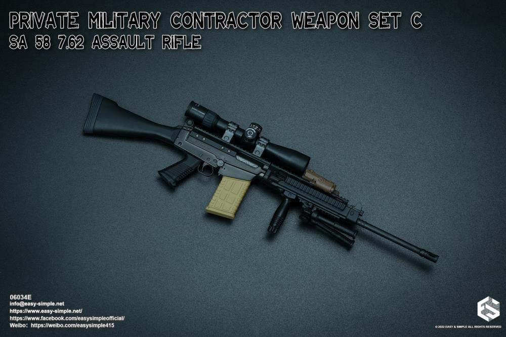 Private Military Contractor Weapon Set C SA 58 7.62 Assault Rifle (Ver. E) 1/6 Scale Accessory Set Gallery Image 3