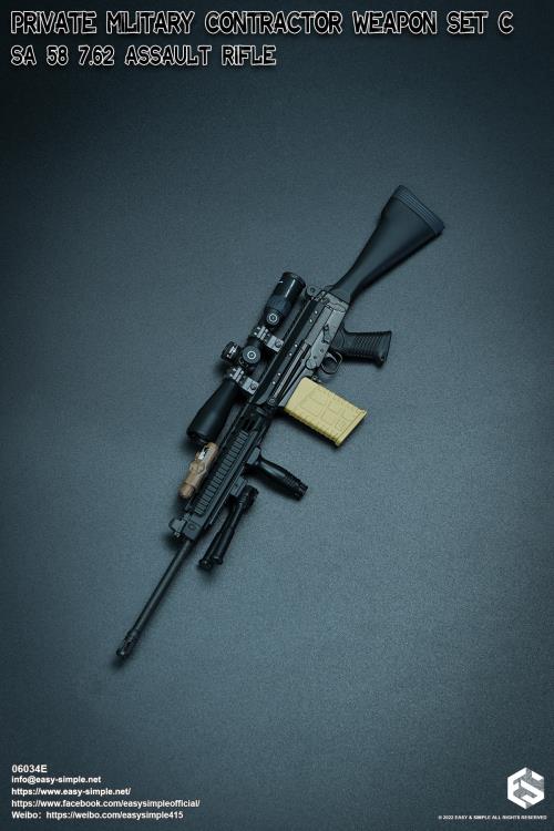 Private Military Contractor Weapon Set C SA 58 7.62 Assault Rifle (Ver. E) 1/6 Scale Accessory Set Gallery Image 4