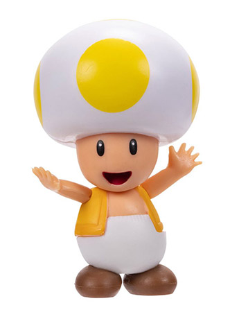 World of Nintendo Yellow Toad 2.5-Inch Scale Limited Articulation Figure Gallery Image 2