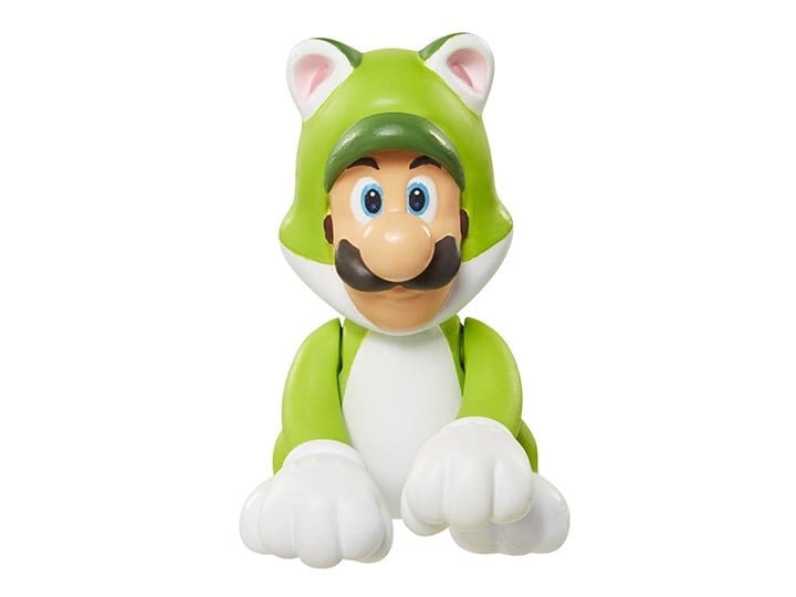 World of Nintendo Cat Luigi 2.5-Inch Scale Limited Articulation Figure Gallery Image 1