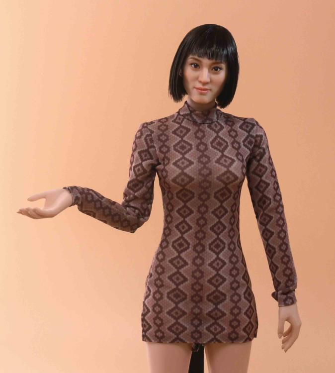 Asian Female Head Sculpt (Black Short Hair) 1/6 Scale Accessory Gallery Image 8