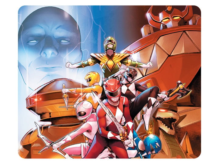 Mighty Morphin Power Rangers Shattered Grid Mouse Pad Gallery Image 1