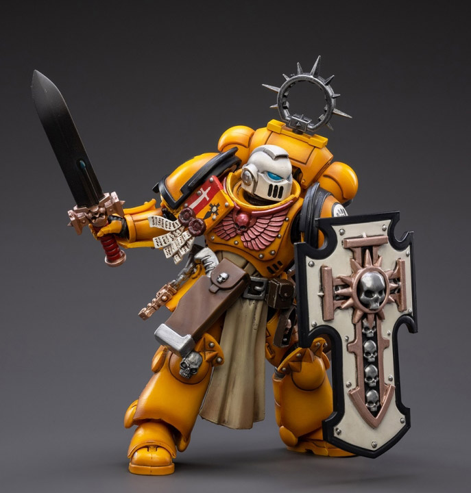 Warhammer 40K Primaris Space Marines Imperial Fists Bladeguard Veteran 1/18 Scale Figure Gallery Image 6