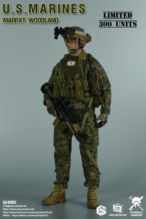 US Marines MARPAT Woodland 1/6 フィギュア General's Armoury U.S. Marines MARPAT Woodland 1/6 Scale Limited