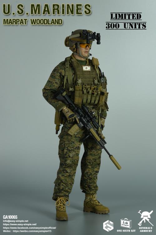 1/6 DAMTOYS フィギュア 1/6 Woodland MARPAT Marines US Marine Ver Marpat Woodland Diver Combat Recon Force ミリタリー