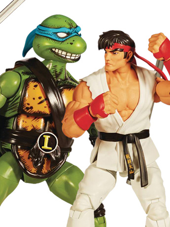 Teenage Mutant Ninja Turtles x Street Fighter II Classic Leonardo Vs. Ryu Two-Pack Gallery Image 2
