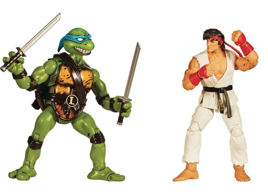 Teenage Mutant Ninja Turtles x Street Fighter II Classic Leonardo Vs. Ryu Two-Pack Gallery Image 3