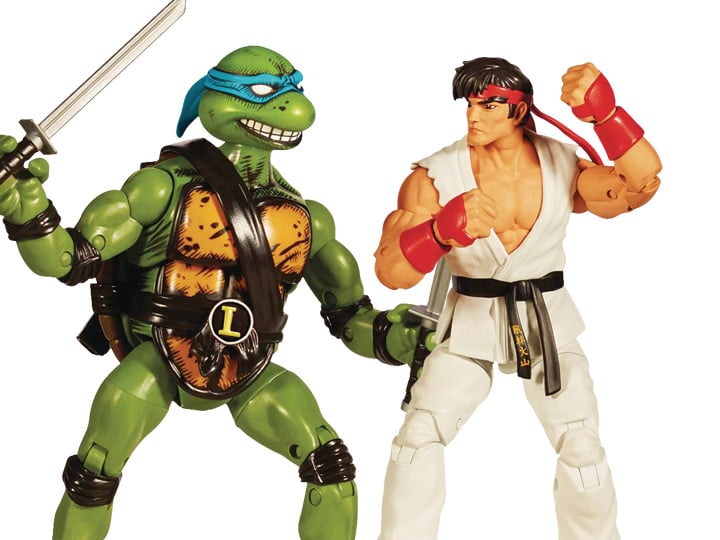 Teenage Mutant Ninja Turtles x Street Fighter II Classic Leonardo Vs. Ryu Two-Pack Gallery Image 1