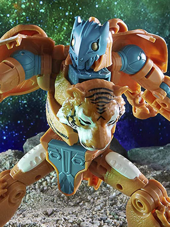 Transformers War for Cybertron: Kingdom Golden Disk Collection Voyager Mutant Tigatron Exclusive Gallery Image 2
