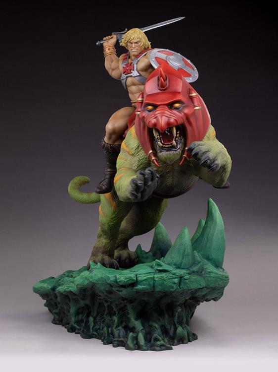 Masters of the Universe He-Man and Battle Cat Classic Deluxe Maquette Gallery Image 8