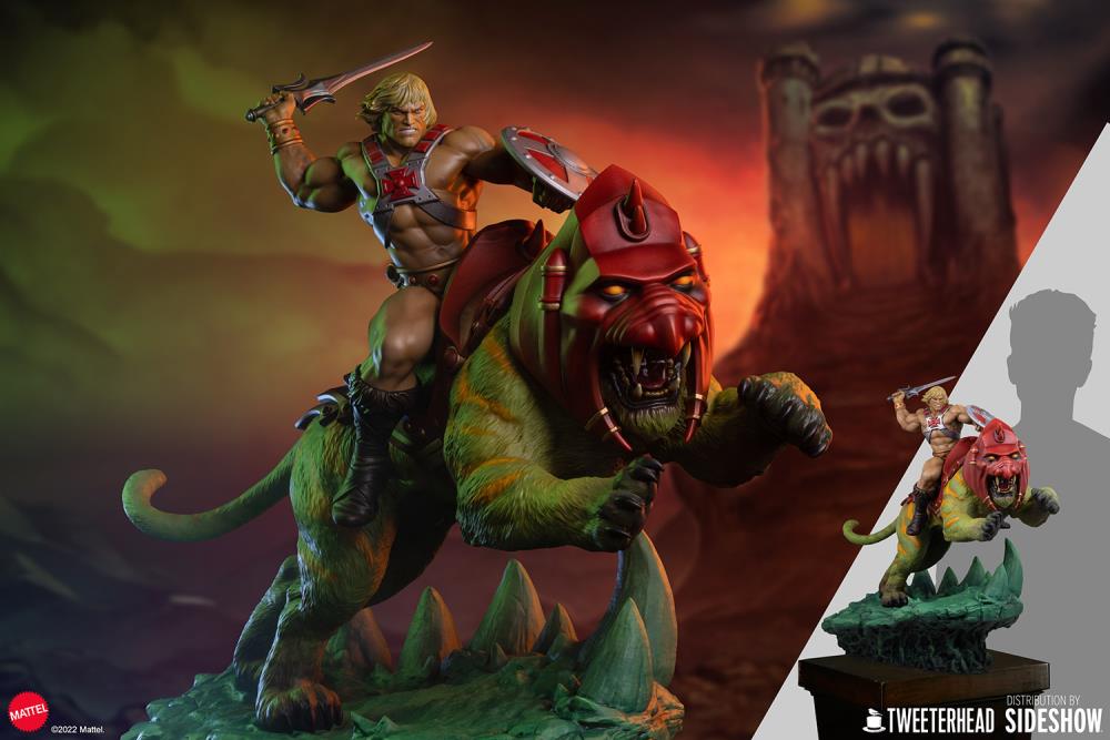Masters of the Universe He-Man and Battle Cat Classic Deluxe Maquette Gallery Image 24