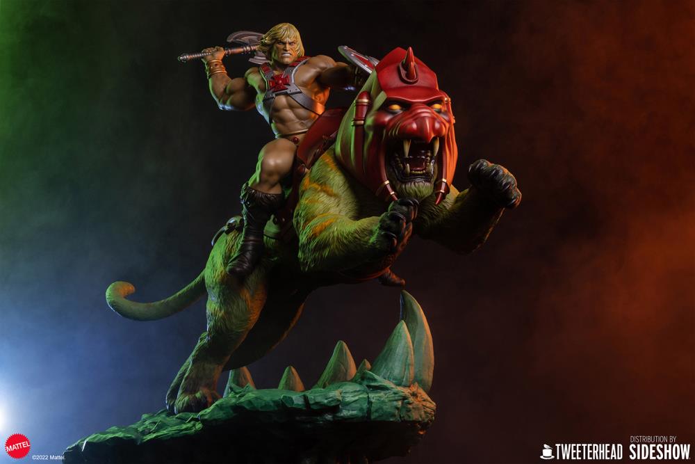 Masters of the Universe He-Man and Battle Cat Classic Deluxe Maquette Gallery Image 19