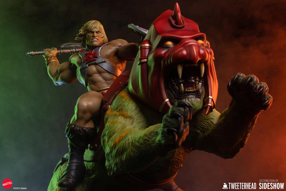 Masters of the Universe He-Man and Battle Cat Classic Deluxe Maquette Gallery Image 22