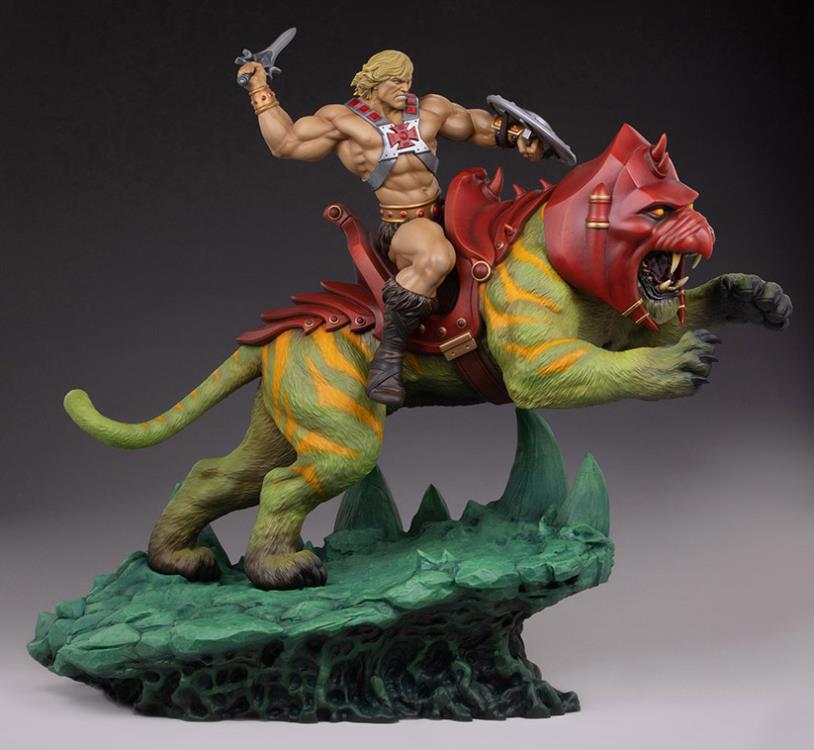 Masters of the Universe He-Man and Battle Cat Classic Deluxe Maquette Gallery Image 4