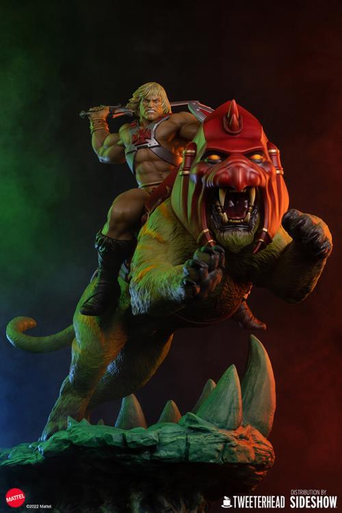 Masters of the Universe He-Man and Battle Cat Classic Deluxe Maquette Gallery Image 20