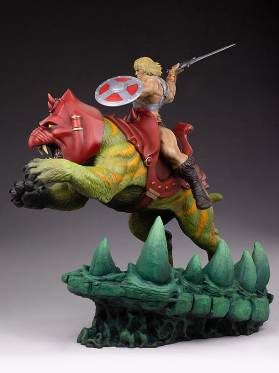 Masters of the Universe He-Man and Battle Cat Classic Deluxe Maquette Gallery Image 9