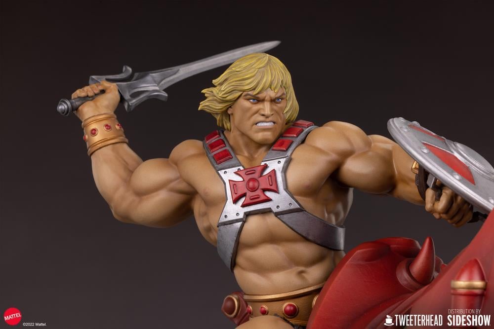 Masters of the Universe He-Man and Battle Cat Classic Deluxe Maquette Gallery Image 12