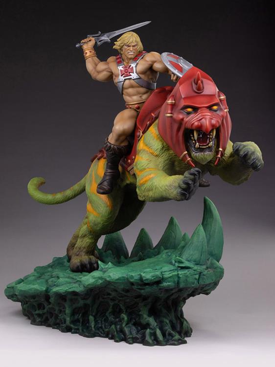 Masters of the Universe He-Man and Battle Cat Classic Deluxe Maquette Gallery Image 3