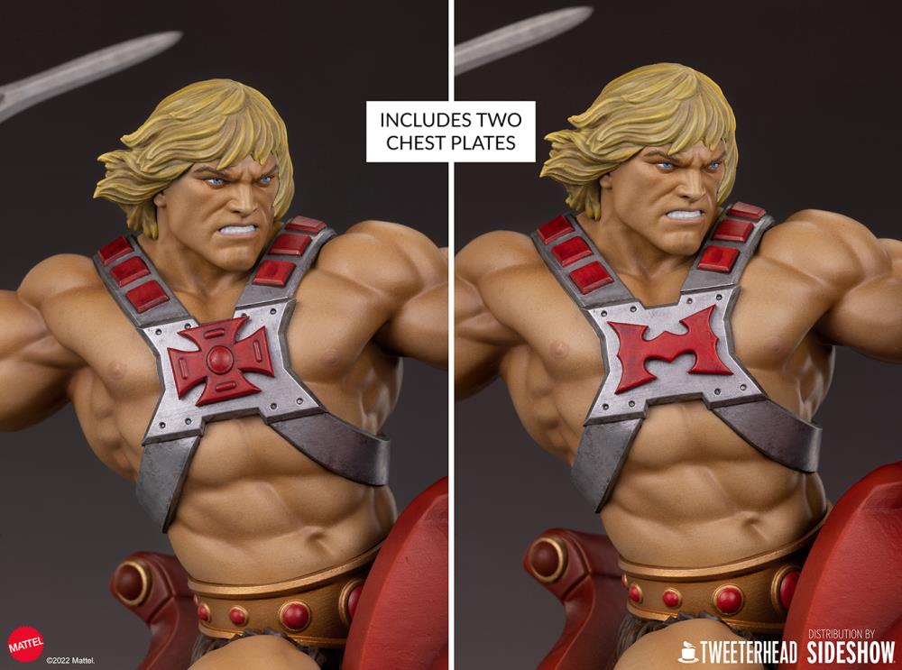 Masters of the Universe He-Man and Battle Cat Classic Deluxe Maquette Gallery Image 14