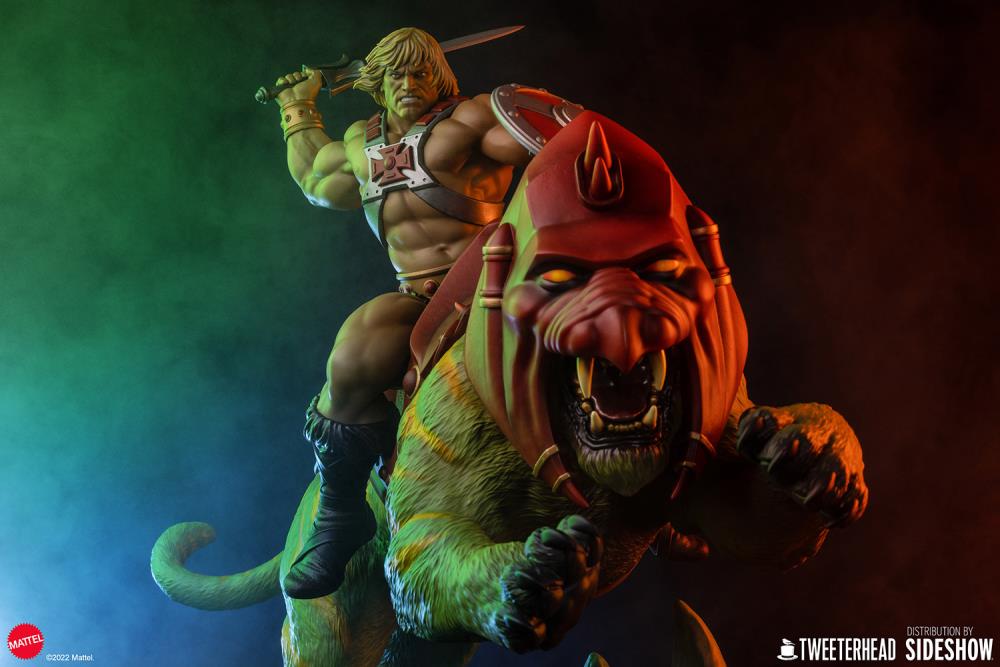 Masters of the Universe He-Man and Battle Cat Classic Deluxe Maquette Gallery Image 21
