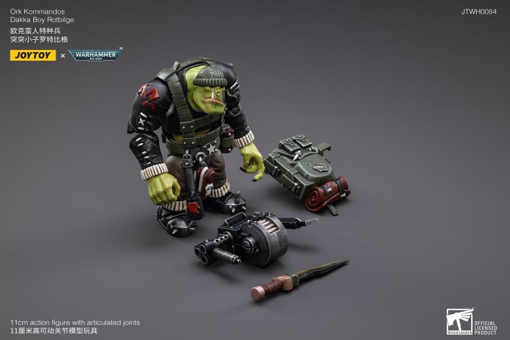 Warhammer 40K Ork Kommandos Dakka Boy Rotbilge 1/18 Scale Figure Gallery Image 7