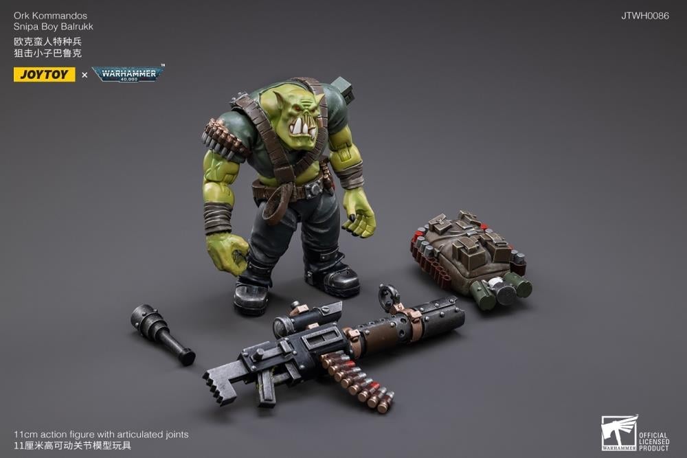 Warhammer 40K Ork Kommandos Snipa Boy Balrukk 1/18 Scale Figure Gallery Image 7