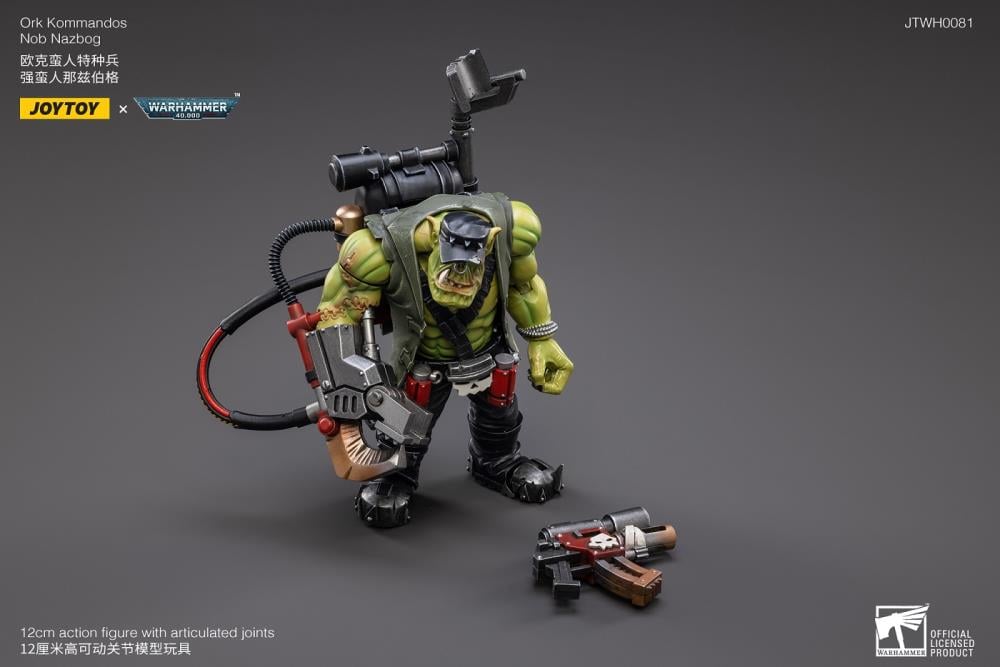 Warhammer 40K Ork Kommandos Nob Nazbog 1/18 Scale Figure Gallery Image 7