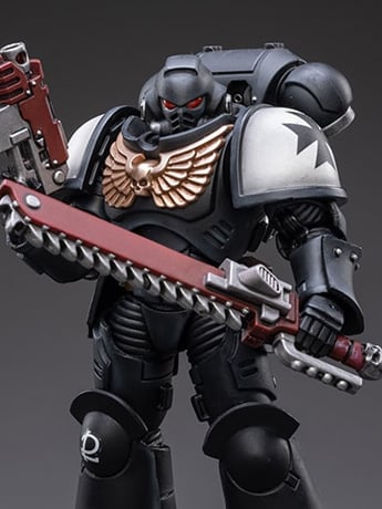 Warhammer 40k Black Templars Assault Intercessor Outriders Brother Valtus 1/18 Scale Action Figure Gallery Image 2