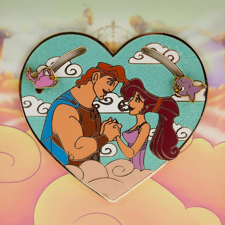Disney Hercules and Meg Heart 3" Collector Box Pin Gallery Image 3