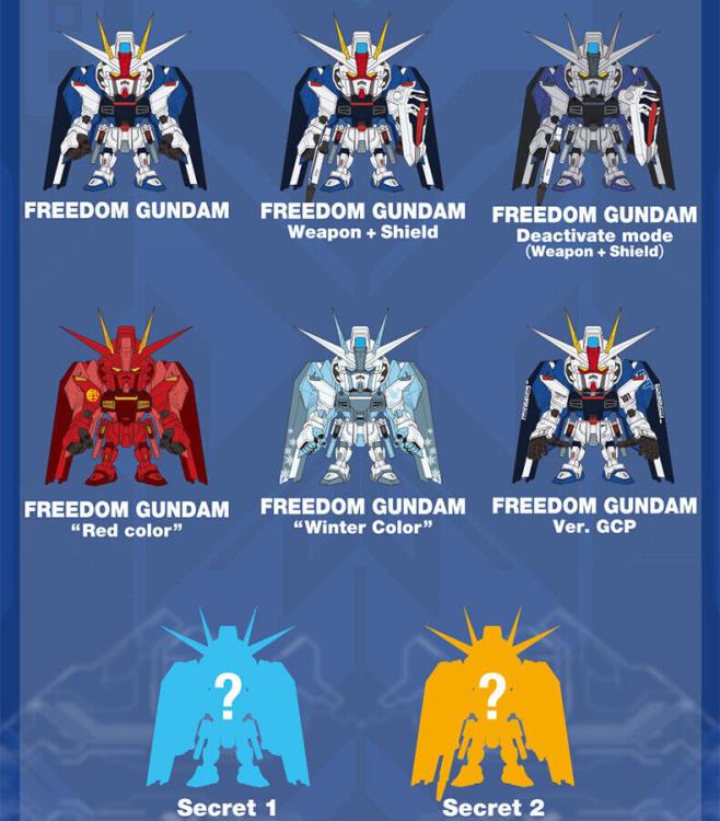 Mobile Suit Gundam QMSV Mini Freedom Gundam Box of 8 Random Figures Gallery Image 9